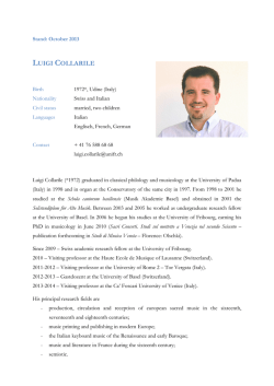 luigi collarile - Universit&eacute; de Fribourg