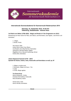 Internationale Sommerakademie für Kammermusik Niedersachsen