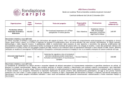 Contributi deliberati dal CdA del 23 dicembre 2014