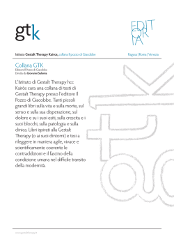 Collana GTK - Istituto di Gestalt Therapy HCC Kairòs