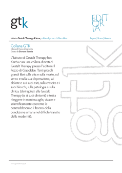 Collana GTK - Istituto di Gestalt Therapy HCC Kair&ograve;s