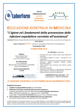 Locandina TIVOLI ECM 2014