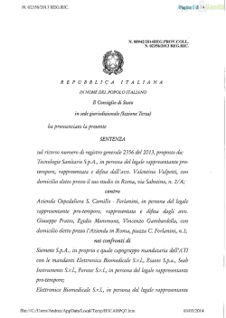 Con.Stato, III&deg;, 28/2/2014, n. 942