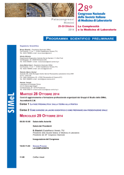 programma - Societ&agrave; Italiana di Ematologia