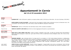 Manif Carnia dal 14 al 23 novembre 2014