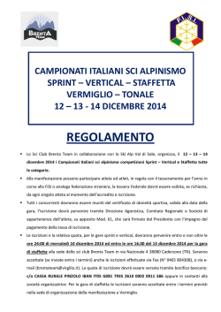 35&deg; SKI ALP RACE - BRENTA TEAM ass.sportiva dil.