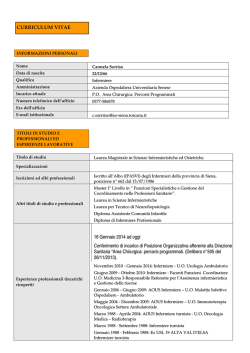 CV - Azienda Ospedaliera Senese