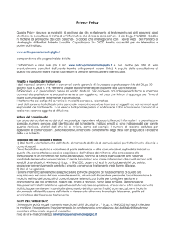Informativa - Pomario Monte Piglio di Roberta Egizi