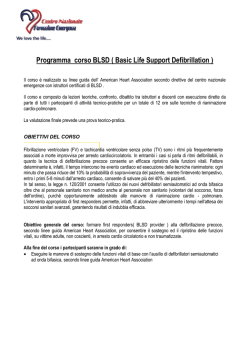 Programma corso BLSD ( Basic Life Support Defibrillation )