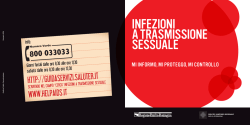 INFEZIONI A TRASMISSIONE SESSUALE