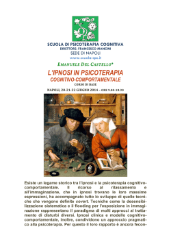 Ipnosi_TCC_Na_2014 - Dr. Emanuele Del Castello