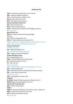 ELENCO DEI TEST 16PF-5 &ndash; Sixteen Personality Factors (solo