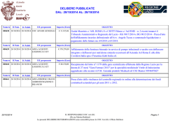 delibere pubblicate dal: 20/10/2014 al: 20/10/2014