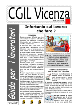 INFORTUNIO SUL LAVORO - che fare? Guida per i