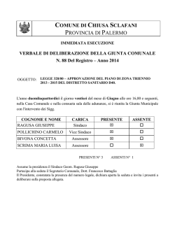 fronte originale GM - Comune di Chiusa Sclafani