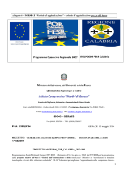 Allegato 6 &ndash; FORMAT &ldquo;Verbale di aggiudicazione&rdquo; &ndash; criterio di