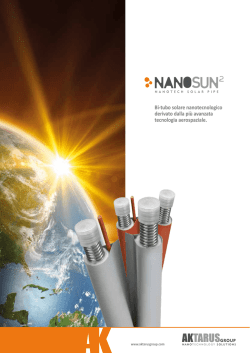 Bi-tubo solare nanotecnologico derivato dalla più avanzata