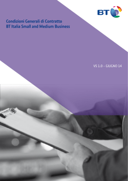 Condizioni Generali di Contratto BT Italia Small and Medium Business
