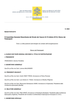 Elenco dei Partecipanti