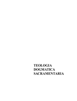 Teologia DogmaTica sacramenTaria
