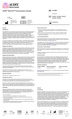 AUDIT&reg; MicroCVTM Immunoassay Linearity
