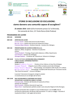 STORIE DI INCLUSIONE ED ESCLUSIONE - AAA
