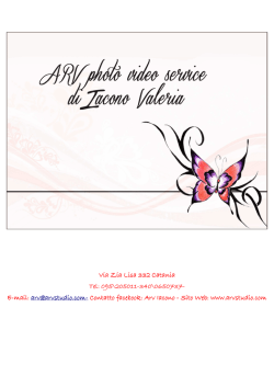 Scarica il listino completo! - Arv Photo Video Service di Iacono Valeria