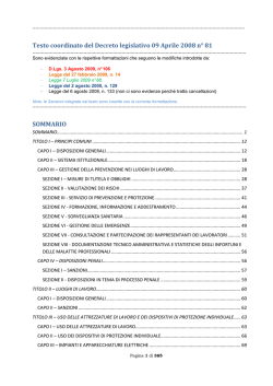 D.Lgs 81 - Universit&agrave; degli Studi di Bari