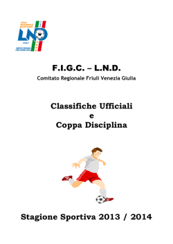 All. CU 1 - Classifiche Ufficiali 2013-2014