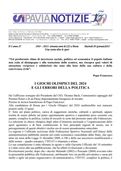 comunicato nr. 2 del 20/01/2015