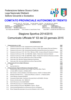 Comunicato n. 63