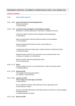 programma scientifico xxi giornate di dermatologia clinica, 29/31