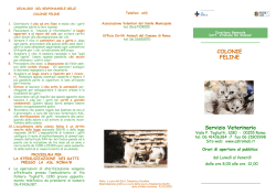 COLONIE FELINE Servizio Veterinario