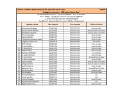 Elenco non ammessi HSE &ndash; PDF