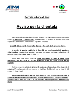 Jesi - Nuovi Collegamenti Ospedale Carlo Urbani