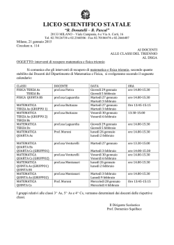 interventi di recupero matematica e fisica triennio
