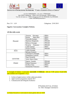 Convocazione Consiglio Istituto - iis-dallachiesa-caltagirone