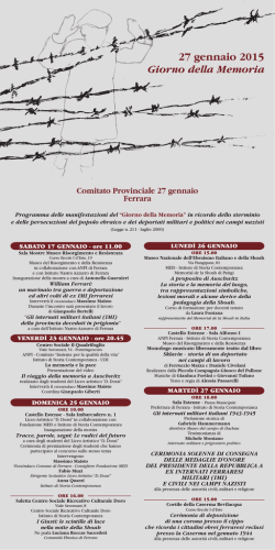PROGRAMMA 2015 - Università degli Studi di Ferrara