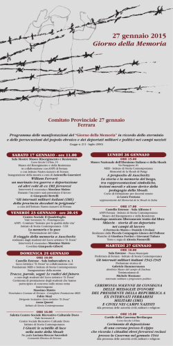 PROGRAMMA 2015 - Universit&agrave; degli Studi di Ferrara
