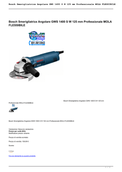 Bosch Smerigliatrice Angolare GWS 1400 S W 125 mm
