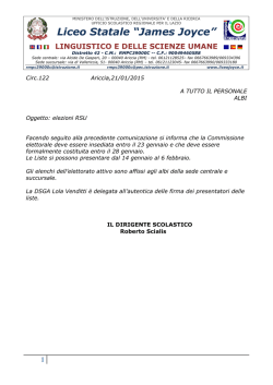 circolare 122 - Liceo Statale J.Joyce