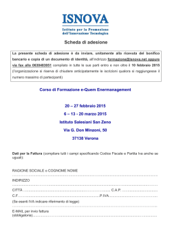Scheda di iscrizione