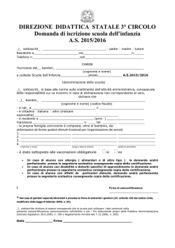 modello iscrizioni materna 15.16 - Terzo Circolo di Somma Vesuviana