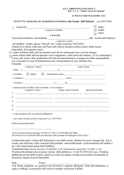 DOMANDA DI ISCRIZIONE - Istituto