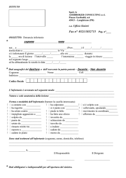 Modulo denuncia sinistri