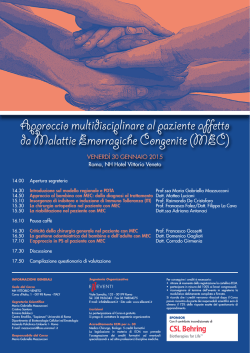 Programma del 30 gennaio