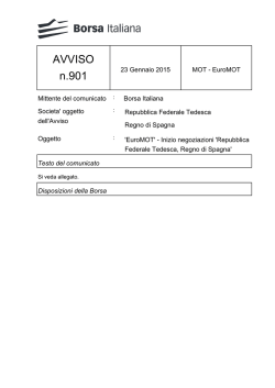 AVVISO n.901 - Borsa Italiana