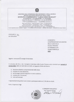 interclassi scuola primaria - istituto comprensivo largo dino buzzati