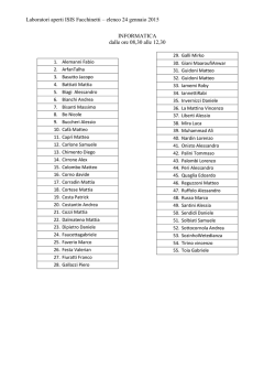 elenco degli studenti di 3^ media