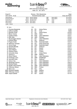 24th International Meeting Uster Uster, 24.